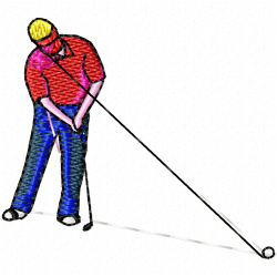 Golf Embroidery Design 6